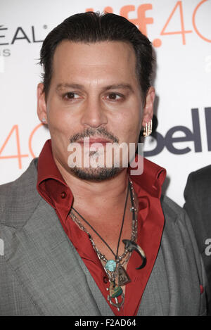 Toronto, Ontario, Canada. 14th Sep, 2015. Actor JOHNNY DEPP attends the 'Black Mass' premiere during the 2015 Toronto International Film Festival held at The Elgin Theatre in Toronto, Canada. © Igor Vidyashev/ZUMA Wire/Alamy Live News Stock Photo