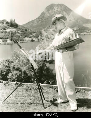 Landscape painter (OLVI007 OU652 F) Stock Photo