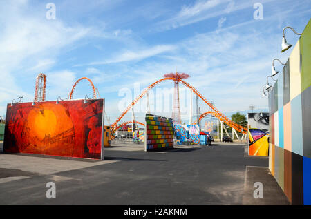 kaves coney art walls coney island brooklyn Stock Photo