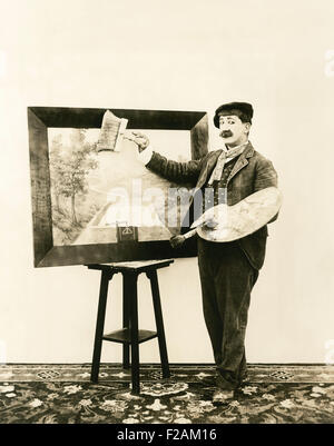 Painter or artist? (OLVI007 OU625 F) Stock Photo
