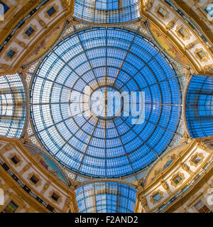 Dome in Galleria Vittorio Emanuele, Milan, Italy Stock Photo