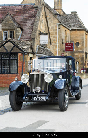 Vintage Rolls Royce 20/25 in Broadway, Cotswolds, Worcestershire, England Stock Photo