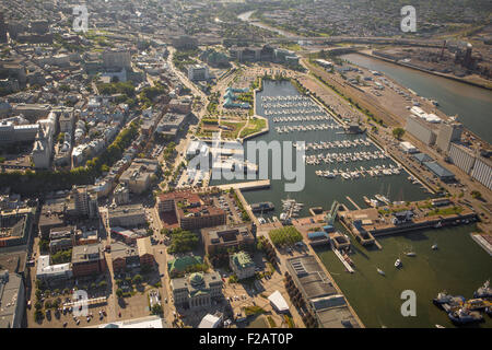 The Vieux-Quebec (old-town district) is pictured in this aerial photo in Quebec city Stock Photo