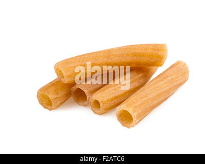 Maccheroni integrals pasta isolated on white background Stock Photo