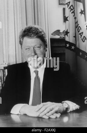 William Jefferson Clinton as Governor of Arkansas in 1992. (BSLOC 2015 2 183) Stock Photo