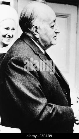 Guatemalan Poet Miguel Angel Asturia With His Wife Blanca Nora Y Arau ...