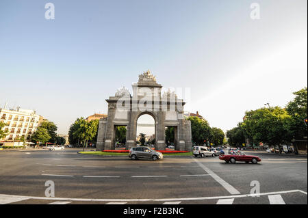 the gate of Alcalá- la puert de Alcalá Stock Photo