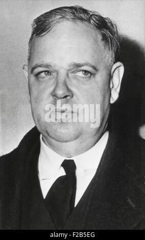 Whittaker Chambers, named of Alger Hiss as a fellow Communist the 1930s during his HUAC testimony in August 3, 1948. When Hiss filed a $75,000 libel suit against Chambers on October 8, 1948, Chambers produced documents that supported his accusation. With the evidence, Hiss was indicted for perjury for testimony he had given before a federal grand jury in Dec. 1948. - (BSLOC 2014 17 19) Stock Photo