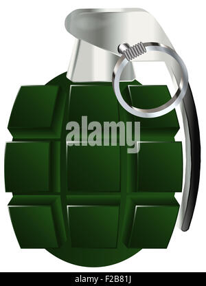 hand grenade vector illustration isolated on white background Stock ...
