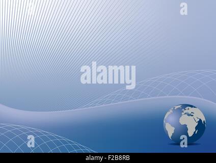 Illustration the abstract blue background for design business co Stock Vector