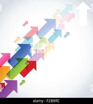 Set colorful arrow, abstract background Stock Vector