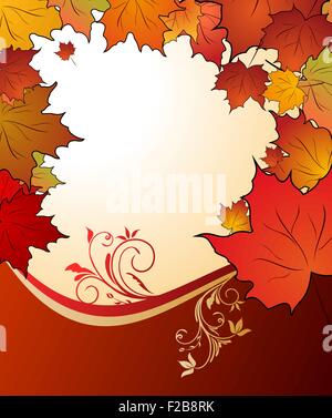 autumn floral background Stock Vector
