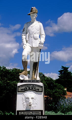 Rotorua, New Zealand, North Island, Fred Wylie Memorial Statue, Boer War, in Government Garden