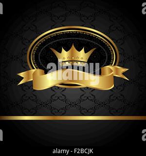 Illustration royal background with golden frame - vector Stock Vector ...