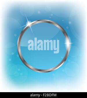 silver transparent speech bubble on abstract background Stock Vector