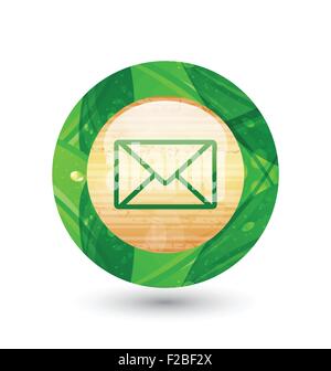 Eco pointer with icon letter Stock Vector