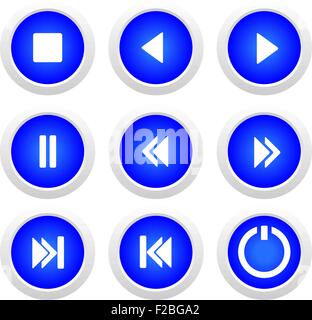 collection of blue buttons - vector Stock Vector Image & Art - Alamy
