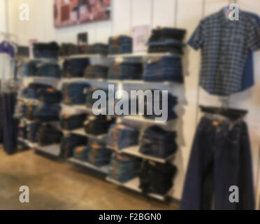 De focused/Blurred image of a clothing store Stock Photo