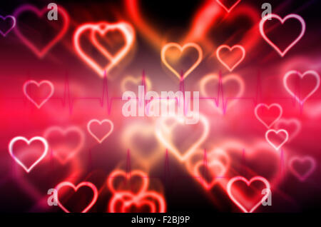 Abstract pulse magic heart background hi-res stock photography and images -  Alamy