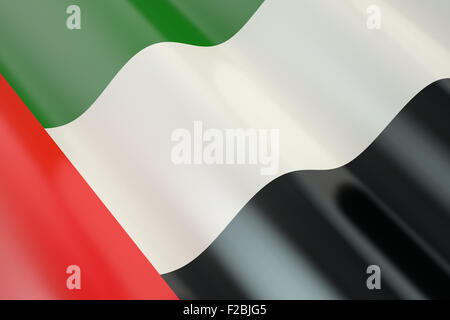 Flag of United Arab Emirates in the wind Stock Photo