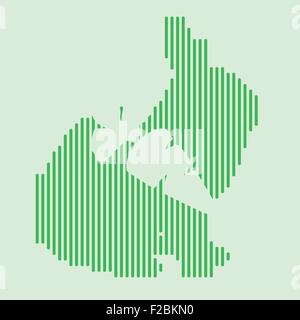 Stylized halftone lines illustration of the rabbit and carrot Stock Vector