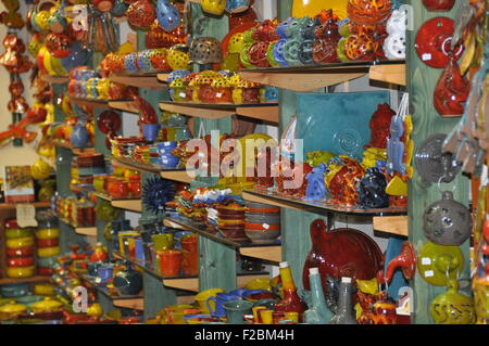 Colorful Greek shop. Stock Photo