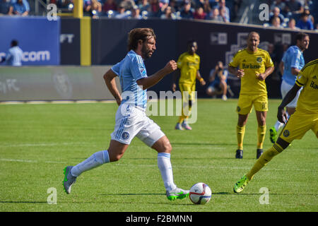 New York, USA. 29th Aug, 2015. Andrea Pirlo (NYCFC) Football/Soccer : MLS soccer match between New York City Football Club and Columbus Crew at Yankee Stadium in New York, United States . © Hiroaki Yamaguchi/AFLO/Alamy Live News Stock Photo