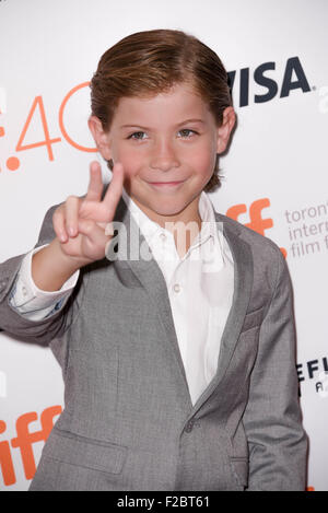 Toronto, Ontario, Canada. 15th Sep, 2015. Actor JACOB TREMBLAY attends the 'Room' premiere during the 2015 Toronto International Film Festival at the Princess of Wales Theatre on September 15, 2015 in Toronto, Canada Credit:  Igor Vidyashev/ZUMA Wire/Alamy Live News Stock Photo