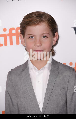 Toronto, Ontario, Canada. 15th Sep, 2015. Actor JACOB TREMBLAY attends the 'Room' premiere during the 2015 Toronto International Film Festival at the Princess of Wales Theatre on September 15, 2015 in Toronto, Canada Credit:  Igor Vidyashev/ZUMA Wire/Alamy Live News Stock Photo