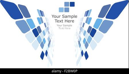 Checkered Background With Text Space. Ideal Balanced Colors in Blue Tone. Suitable For Creating Business, Technological and Other Designs. Vector Illustration. Stock Vector