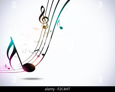 abstract music notes funky multicolor party bright background Stock Photo