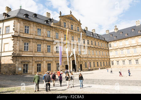 BAMBERG, GERMANY - SEPTEMBER 4: Tourists at Neue Residenz in Bamberg, Germany on September 4, 2015. Stock Photo