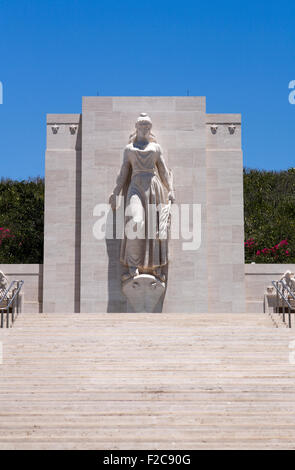 Honolulu, Hawaii, USA. 29th May, 2015. The Lady Columbia statue, National Memorial Cemetery of the Pacific (Punchbowl Cemetery). Stock Photo