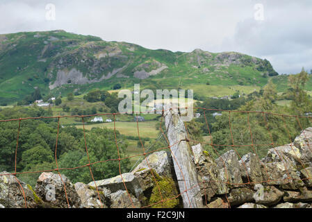 Photograph of drystone wall near Little Langdale, Lake District National Park, England, UK. Stock Photo