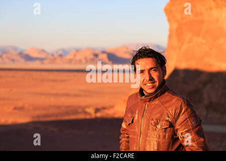 Bedouin man in the desert Stock Photo