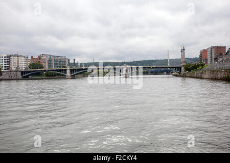 Pont de Fragnee Puente de Fragnee, Liege, Belgium Stock Photo