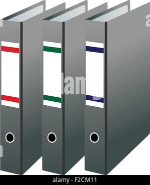 Three office folders Stock Vector