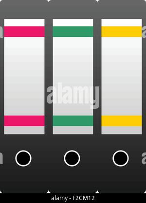 Three office folders Stock Vector