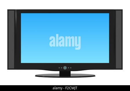 Flat screen television , blank screen. Stock Photo
