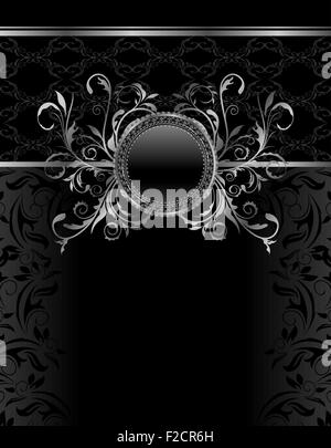 Illustration luxury vintage aluminum frame template - vector Stock ...