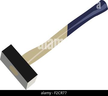 Realistic illustration of big hammer Stock Vector