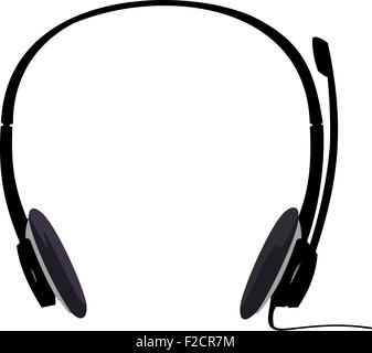 Realistic illustration of headset Stock Vector