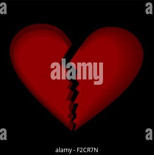 Pink Broken Heart Love Icon Vector Logo Template Illustration Design ...