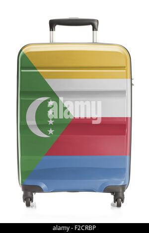 Suitcase painted into national flag series - Comoros Stock Photo