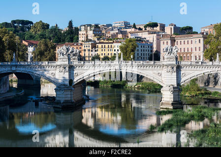 Ponte Vittorio Emanuele II, Rome, Italy Stock Photo