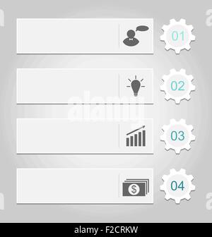 Modern design templates, can be used for infographics, numbered Stock Vector