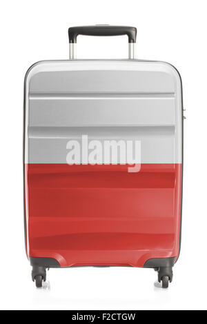 Suitcase painted into national flag series - Poland Stock Photo