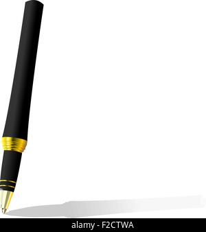 Realistic illustration of a gold pen Stock Vector