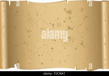 Realistic illustration the ancient shabby manuscript Stock Vector