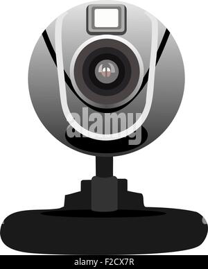 Realistic illustration of web camera Stock Vector